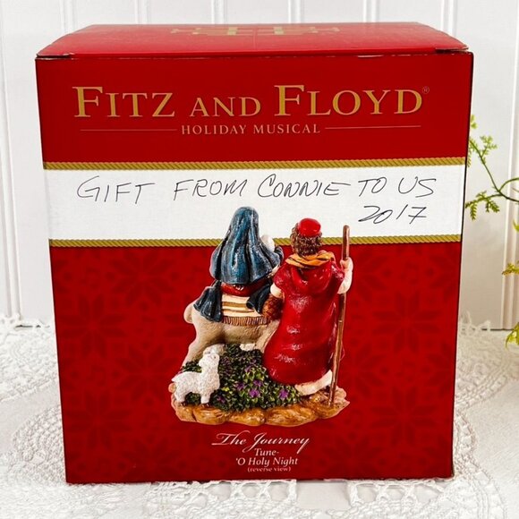 Fitz And Floyd Nativity Figurine Holiday Musical "The Journey" Tune O Holy Night - Picture 14 of 14